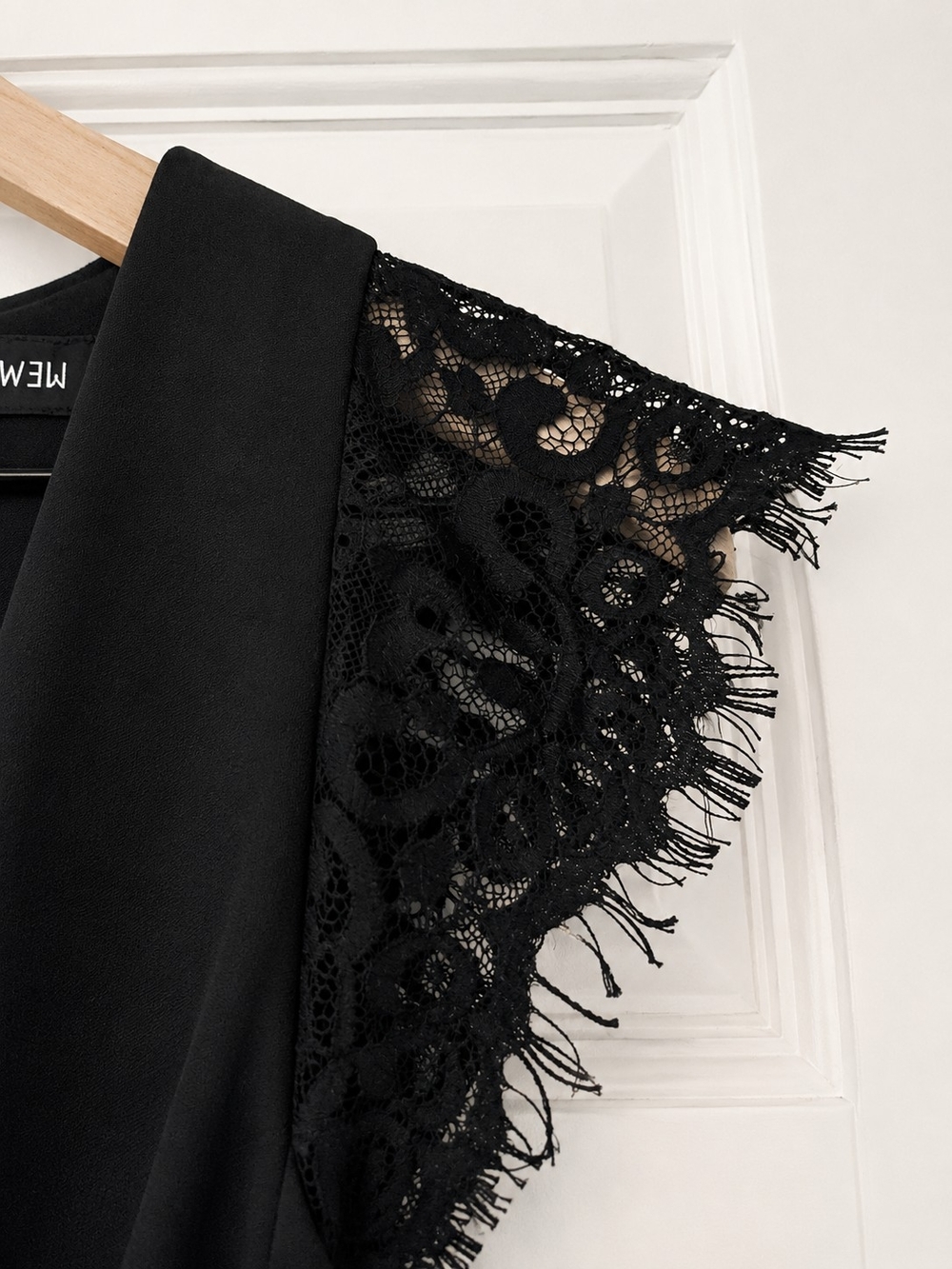 Forever New Black Lace Cap Sleeve Wide Leg Jumpsuit - Picture 3 of 5